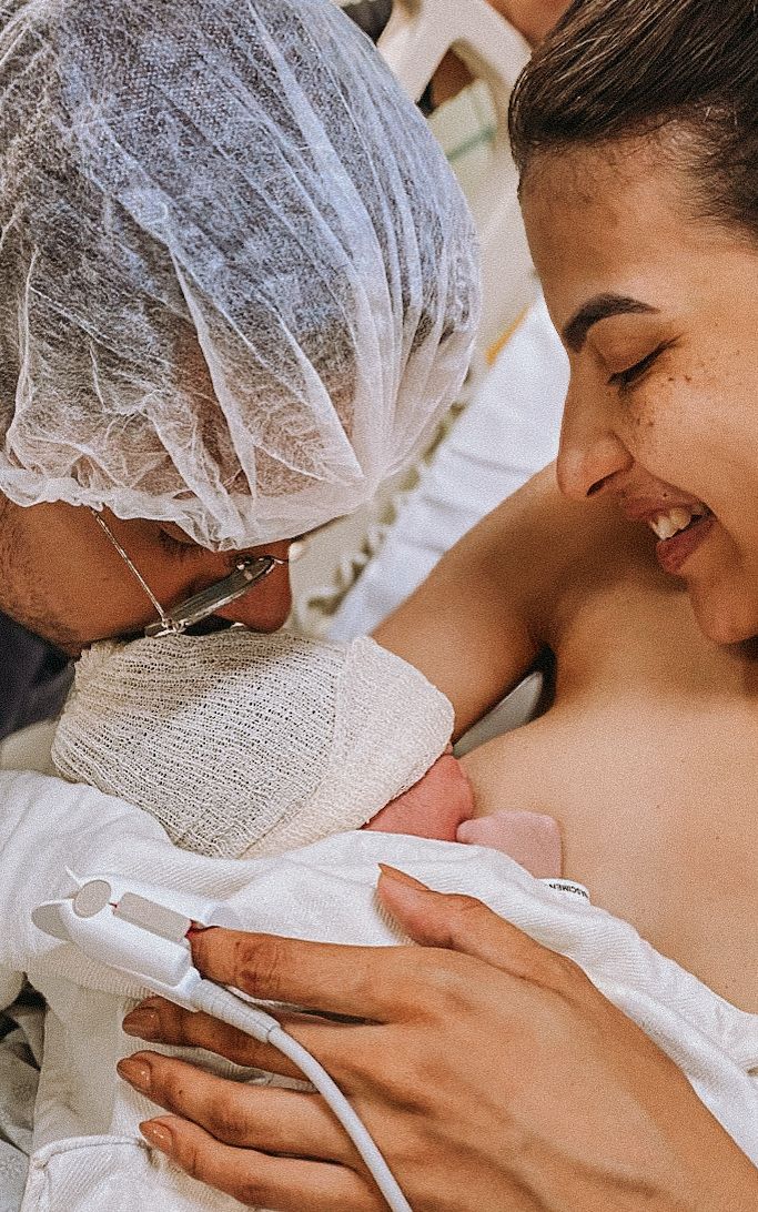 Doula Leandra Fernandes com gestante